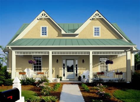 green metal roofed houses|green metal roofing near me.